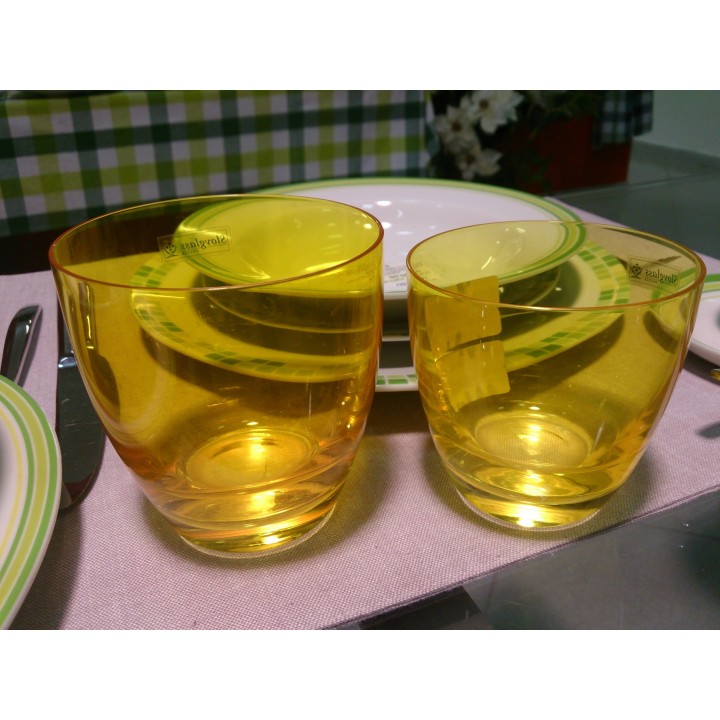 Bicchieri vino 6 pezzi giallo | CarinCasa