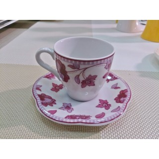 Tazzina Caffè 6 pezzi Lilli fuxia 6 x 8 cm | CarinCasa