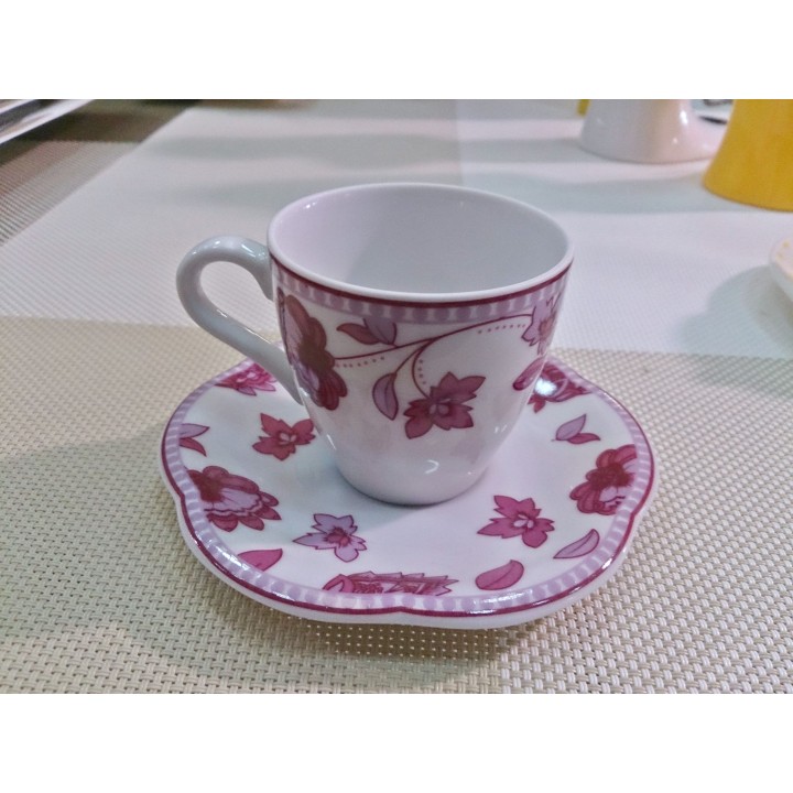Tazzina Caffè 6 pezzi Lilli fuxia 6 x 8 cm | CarinCasa
