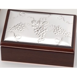 Cofanetto in argento e legno 10x16 cm