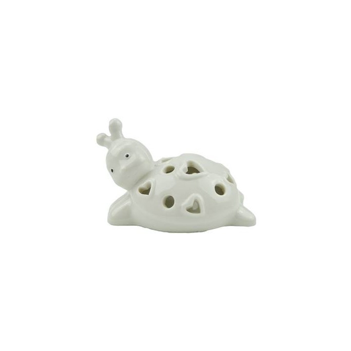 Coccinella porcellana bianca 10,5x7,1x6,5 cm | CarinCasa