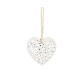 Appendino Cuore in legno con cordoncino | CarinCasa