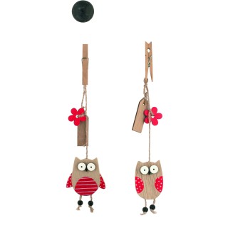 Molletta con gufo e tag 2 modelli assortiti | CarinCasa