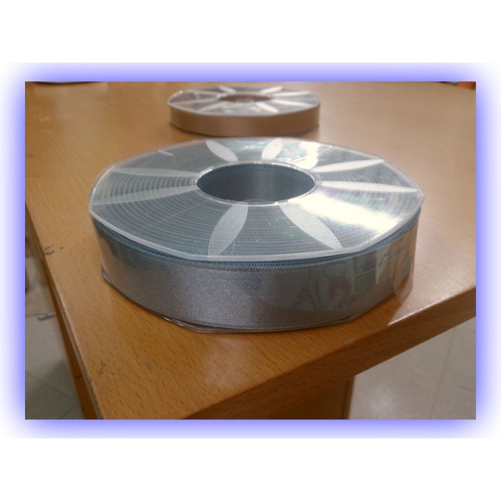 Nastro doppio raso 25 mm grigio scuro 50 mt | CarinCasa