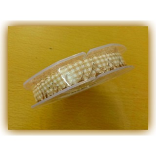 Nastro c/cuoricini 340pz. Imbottiti mt.5 tortora | CarinCasa