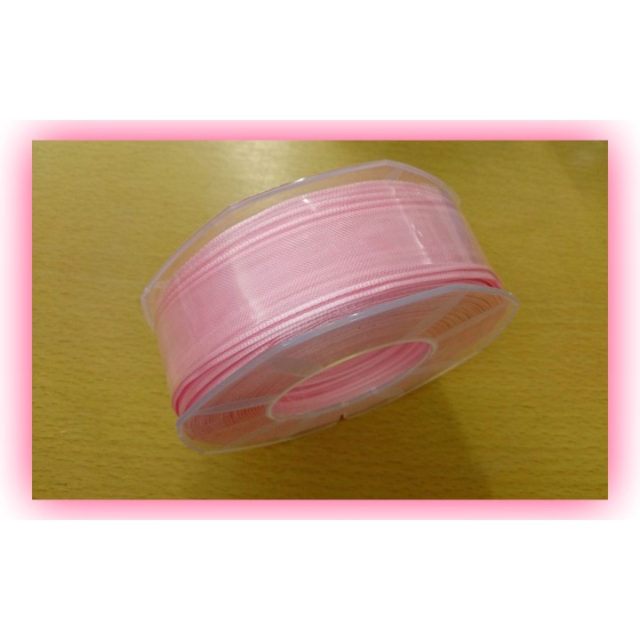 Velo bordi raso 25mm. Rosa mt.50 | CarinCasa