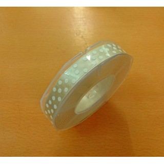 Doppio raso 16mm mt.20 panna pois bianchi | CarinCasa