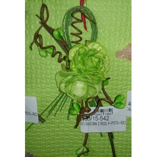 Pz.1 fascina 2 rose p+pistil+riccio | CarinCasa