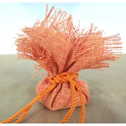 Fazzoletto cotone sfilacciato arancio bust.10