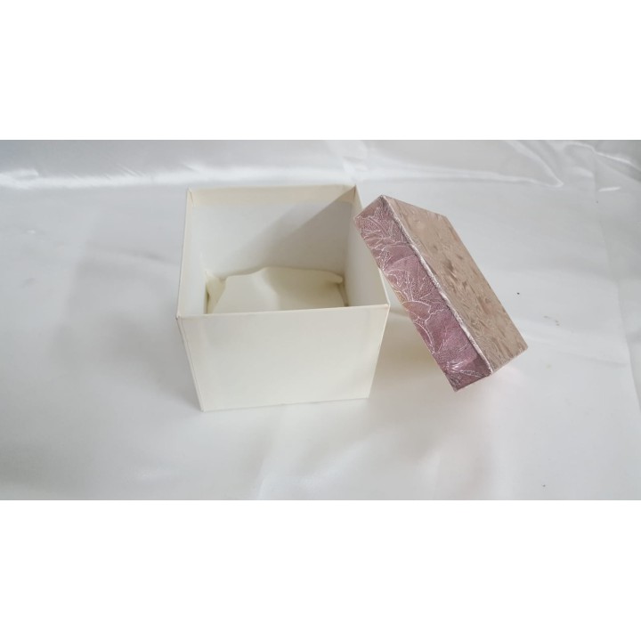 Scatola ramata 10x10x9 cm con raso al interno | CarinCasa