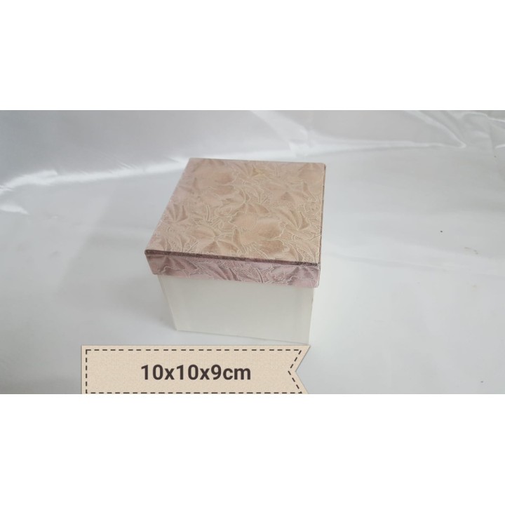 Scatola ramata 10x10x9 cm con raso al interno | CarinCasa