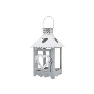 White/grey lanterna latta (12/36) 10,5*10,5*18,5 | CarinCasa