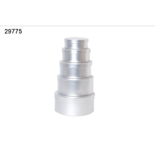 SET PZ.5 SCATOLE ROTONDE ARGENTO | CarinCasa
