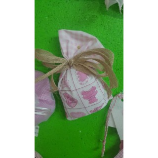 Sacchetto con risvoltocm 9xh 13 teddy rosa | CarinCasa