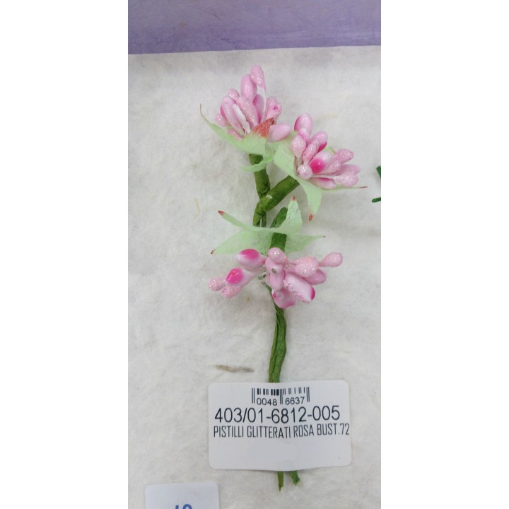 Pistilli glitterati rosa bust.72 | CarinCasa