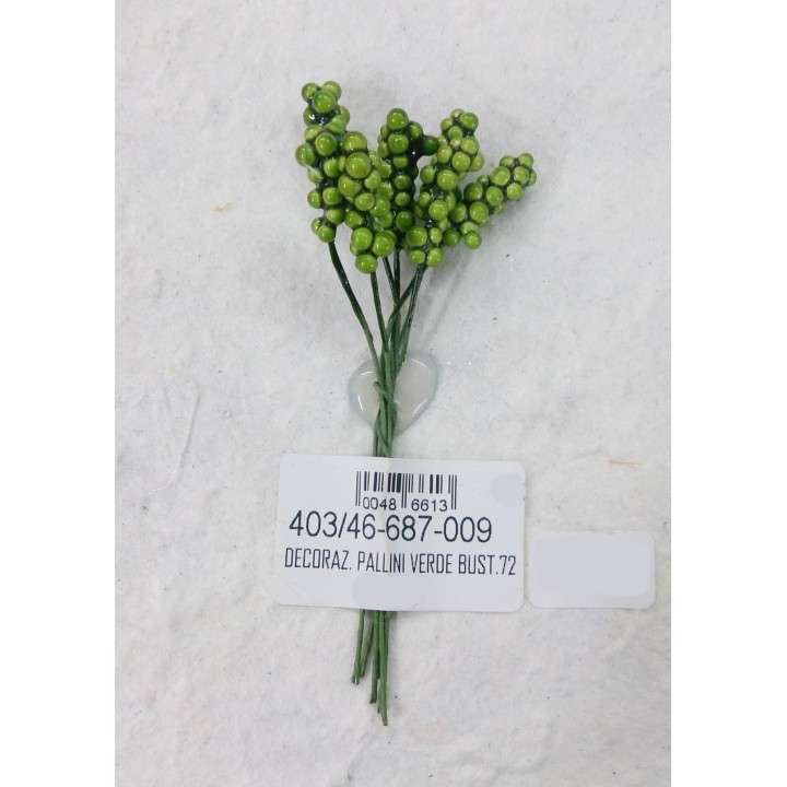 Decoraz. Pallini verde bust.72 | CarinCasa