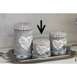 Moccolo grigio con cuori