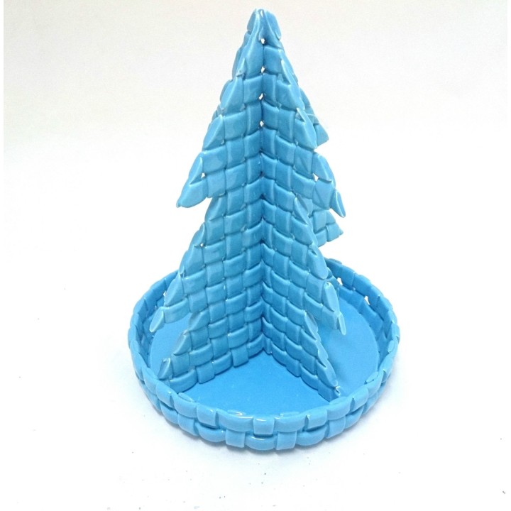 Addobbo albero intrecciato con piatto intreccio tagliato 17…