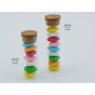 Provetta in vetro con tappo in sughero h cm 8 | CarinCasa