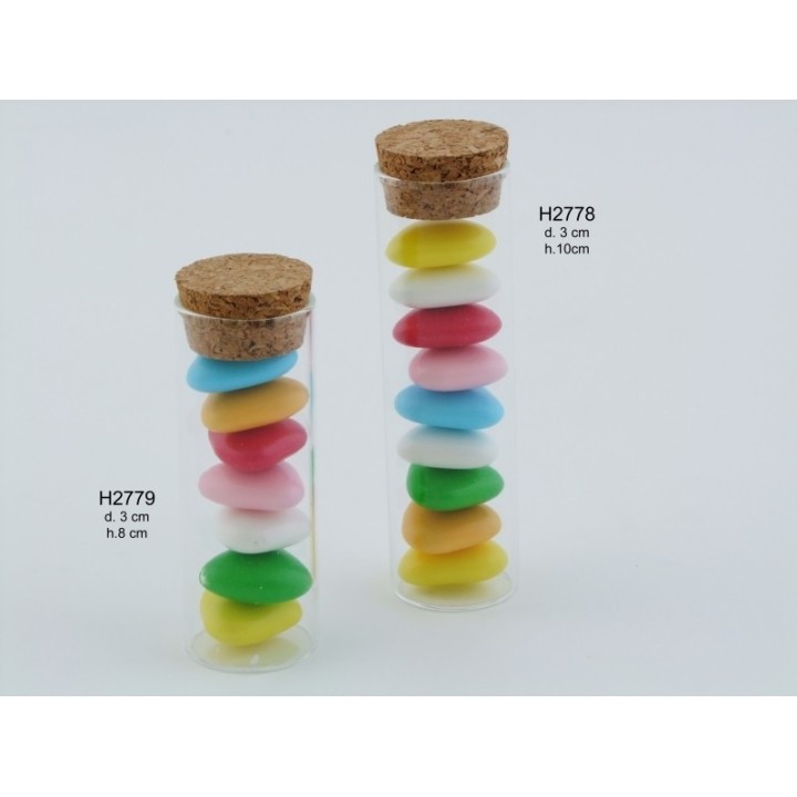 Provetta in vetro con tappo in sughero h cm 8 | CarinCasa