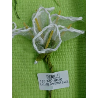 Calla organza grande bianca imb.72 | CarinCasa