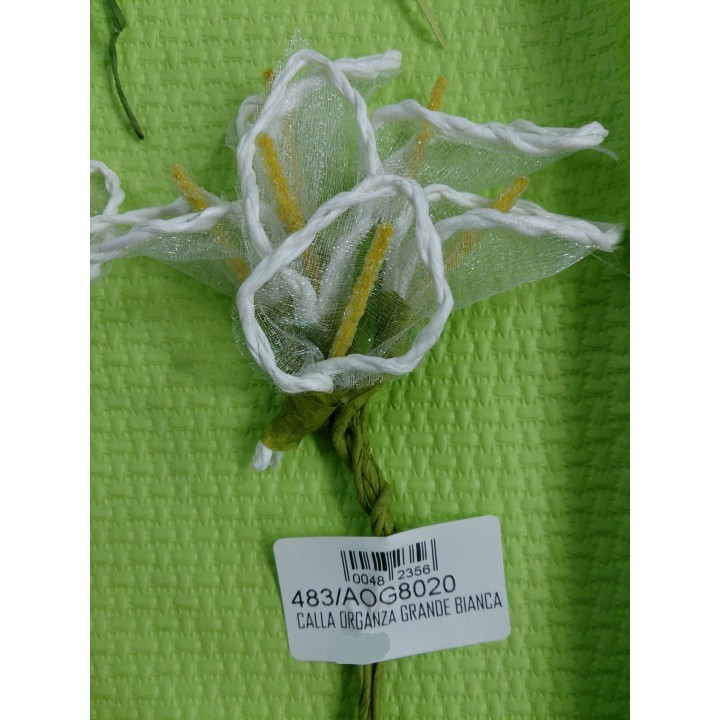 Calla organza grande bianca imb.72 | CarinCasa
