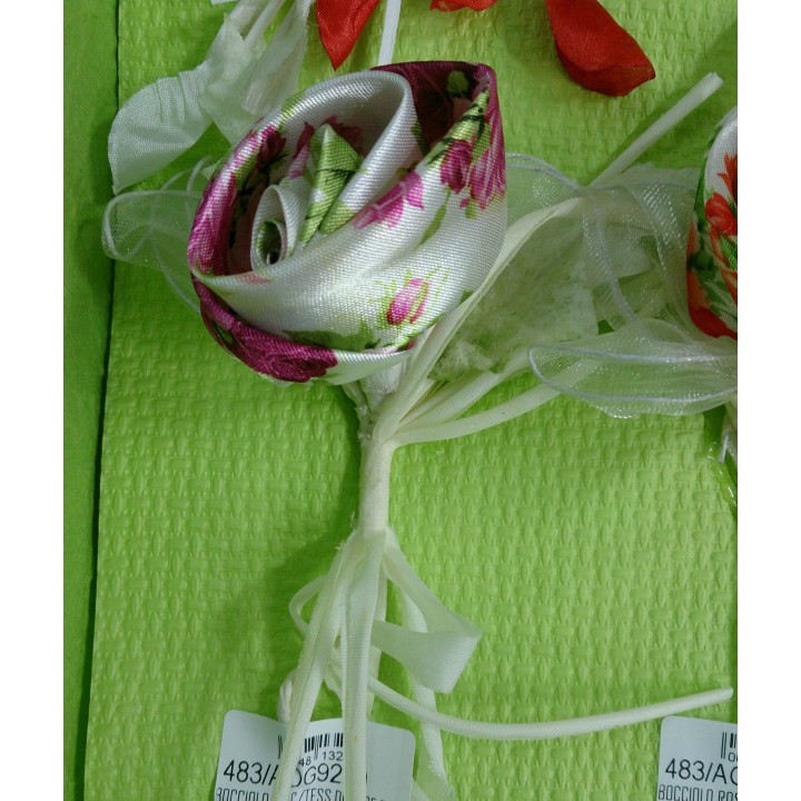 Bocciolo gr.c/tess.di rose rosa | CarinCasa