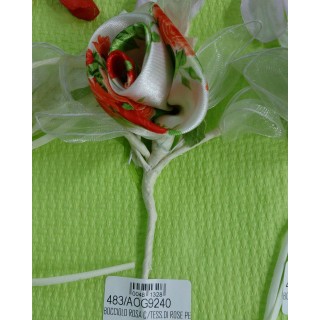 Bocciolo rosa c/tess.di rose pesca | CarinCasa