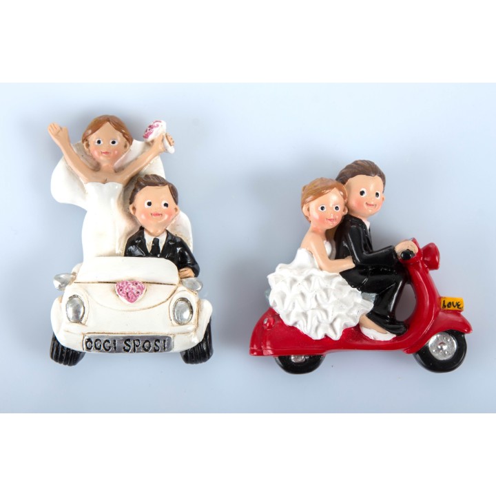 Sposini magnete auto e moto 2 assortiti | CarinCasa