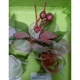 Fiore glassato c/racch.rosso | CarinCasa