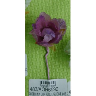 Rosellina con foglie glicine imb.24 | CarinCasa