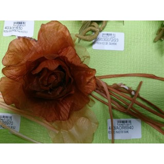 Rosa c/nastri rame | CarinCasa