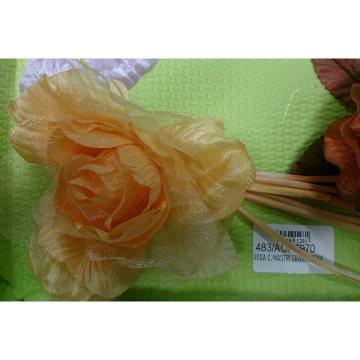 Rosa c/nastri grande beige | CarinCasa