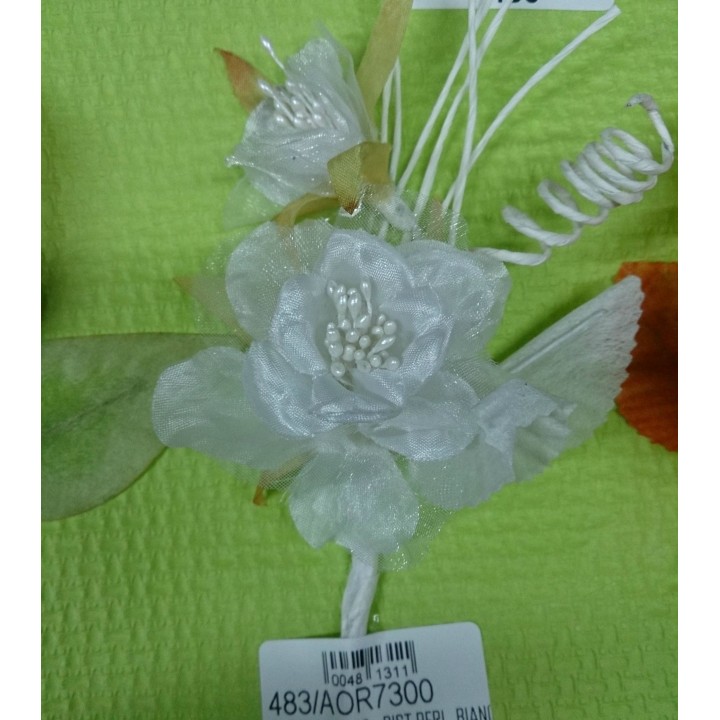 Pick rose+bocc.+Pist.perl. Bianco | CarinCasa