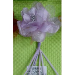 Fiore c/nastri +pist.perlati glicine