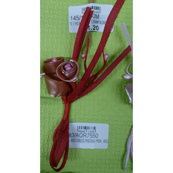 Pick boccioli c/pistilli perl. Rosso | CarinCasa