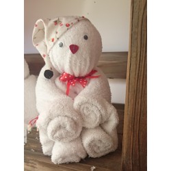 Orso grande 3 asciugamani viso 20 cm