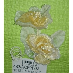 Pick fiorellini avorio imb.12