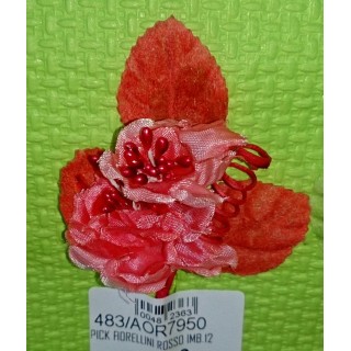 Pick fiorellini rosso imb.12 | CarinCasa