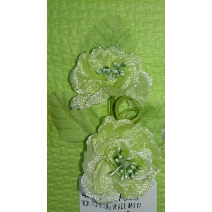 Pick fiorellini verde imb.12 | CarinCasa