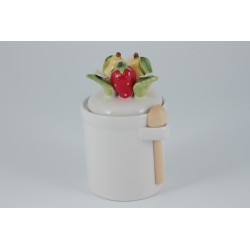 Barattolo ceramica con frutta imb,18/1