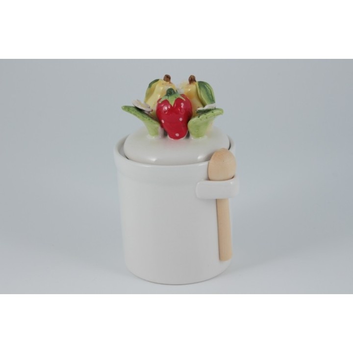 Barattolo ceramica con frutta