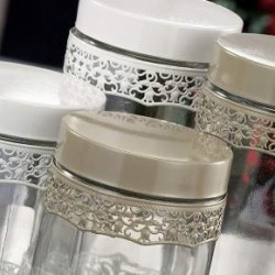 Barattolo vetro 2 colori 11 x 12,5 cm