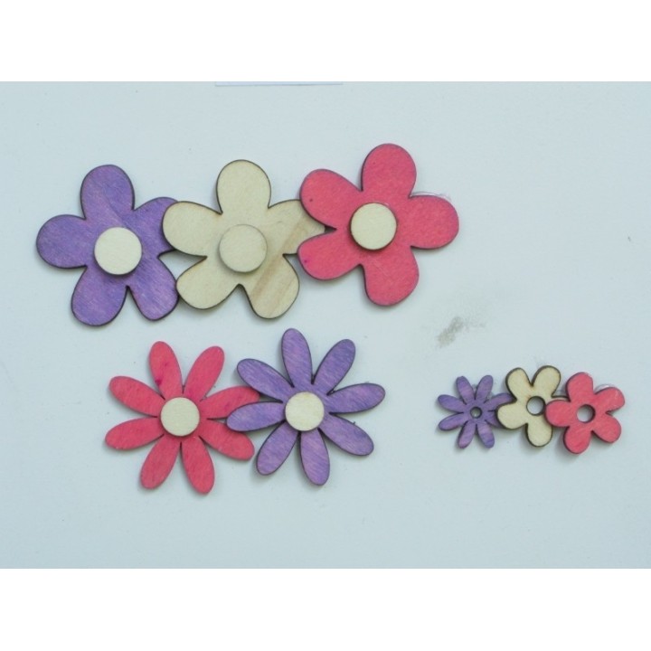 Decorazione in legno corallo panna fucsia assortiti |…