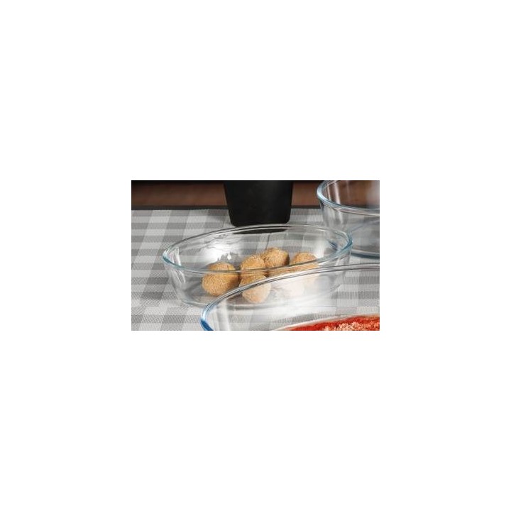 Pirofila ovale vetro cm 13,5 x 20,5 x h4,5 | CarinCasa