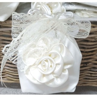 Sacco raso con rosa base quadrata | CarinCasa