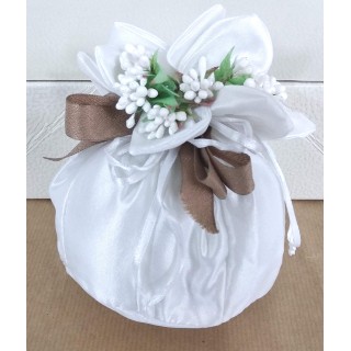 Sacco tafta 8 petali bianco | CarinCasa