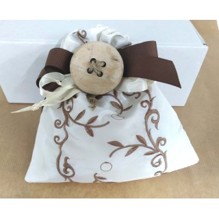 Sacco fiori marroni avorio | CarinCasa