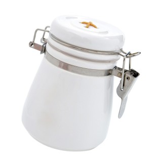 White barattolino bombato cm.10 | CarinCasa