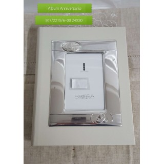 Album anniversario con fedi p/f 10x15in pelle | CarinCasa